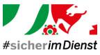 Logo und Verlinkung im Footer: Sicher im Dienst